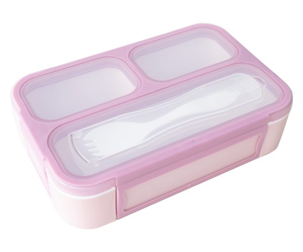 Caja de almuerzo compartimentos Bento rosa