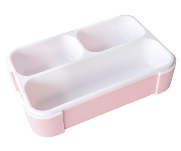 Caja de almuerzo compartimentos Bento rosa