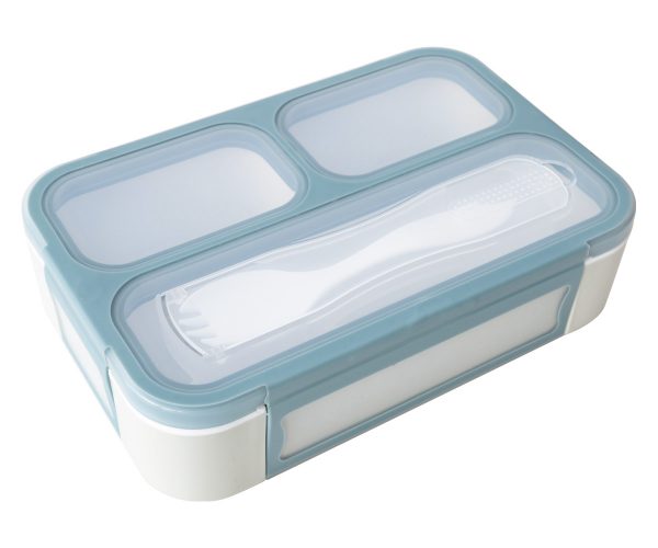 Caja de almuerzo compartimentos Bento azul