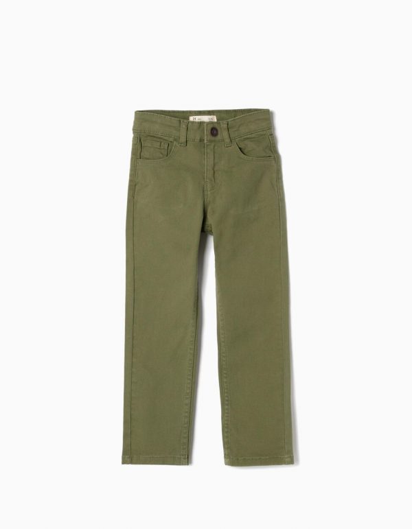 Pantalón regular fit verde