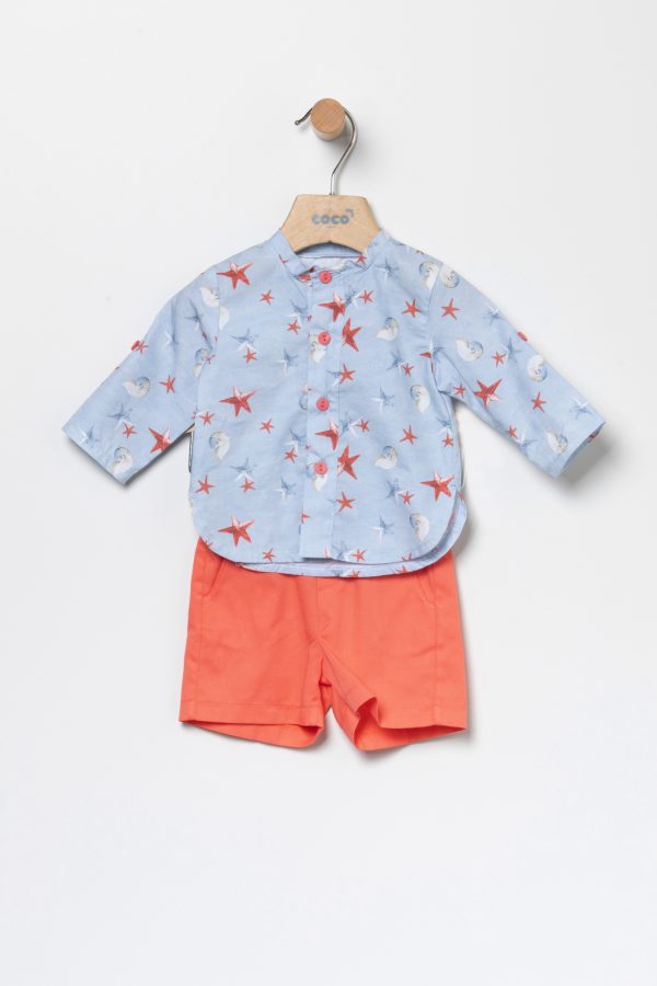 Conjunto animales marinos pantalón y blusa