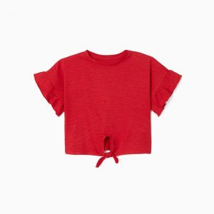 Camiseta con lacito roja niña