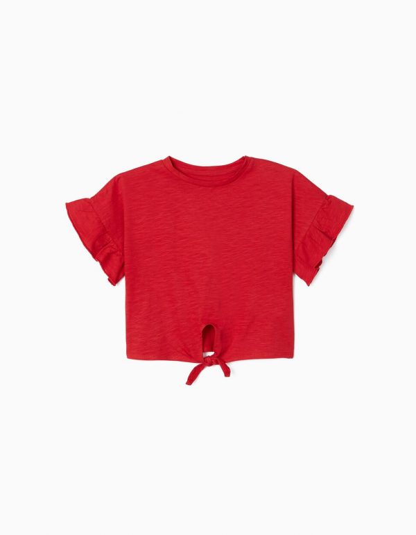 Camiseta con lacito roja niña