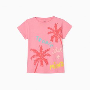 Camiseta tropic rosa