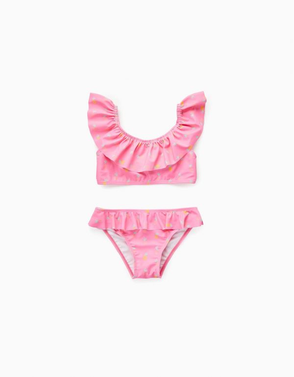 Bikini con protección 80 piñas rosa