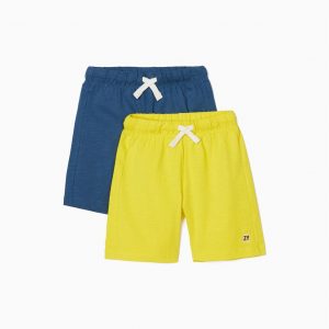 Pack pantalones cortos azul / amarillo