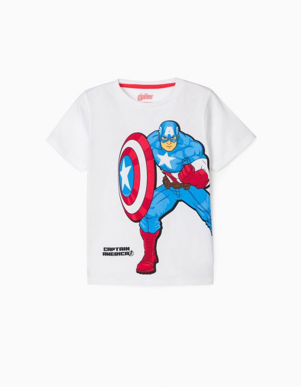 Camiseta Capitán América blanca