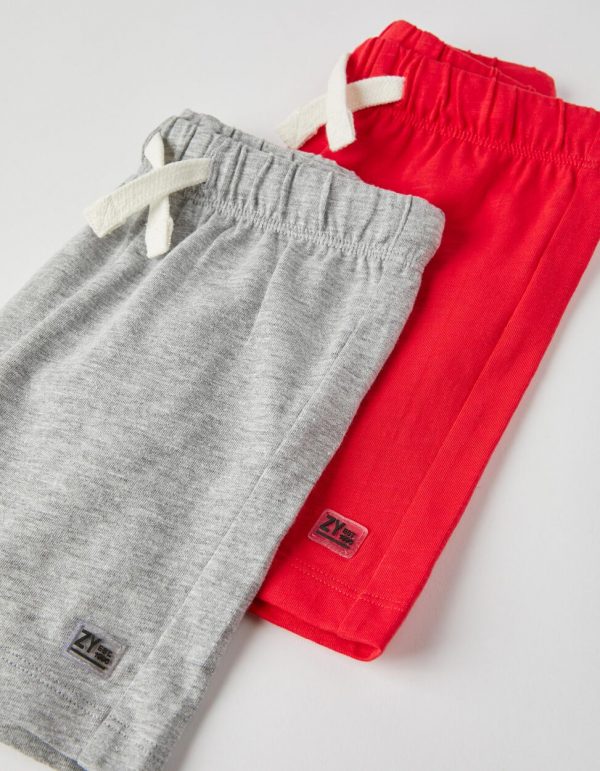 Pack pantalones bebé rojo / gris