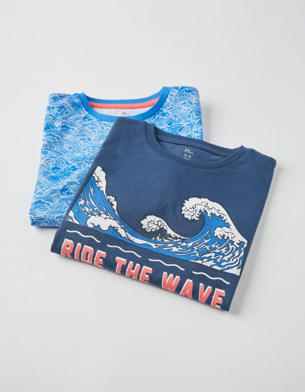 Pack 2 camisetas ride the wave