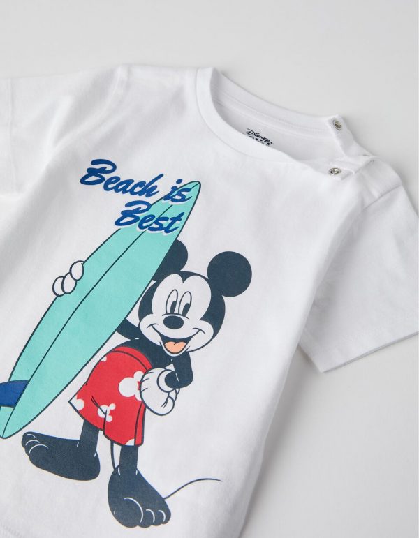 Conjunto camiseta y pantalón Mickey beach