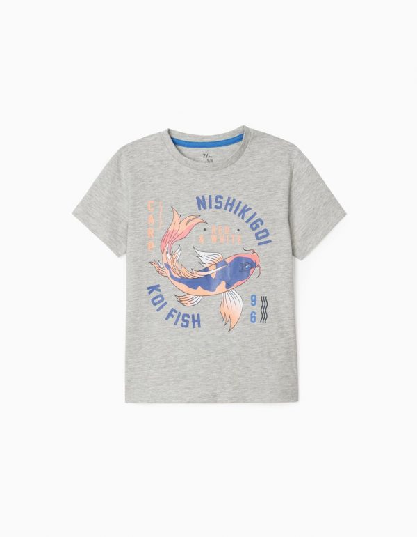 Camiseta gris fish