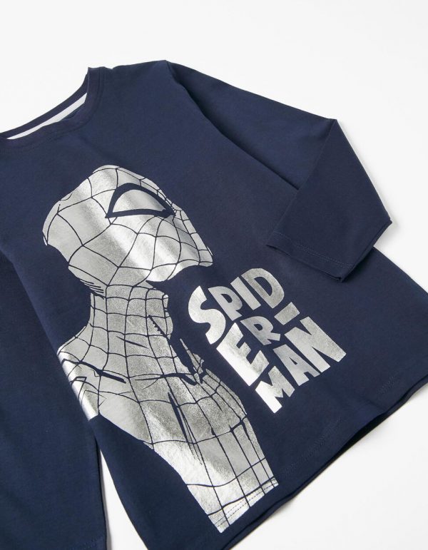 Camiseta Spiderman azul marino