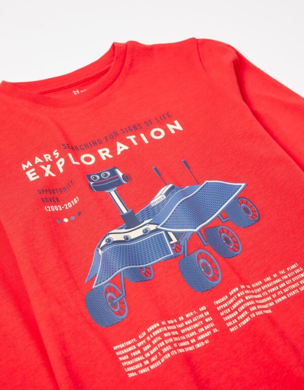 Camiseta Mars exploration roja