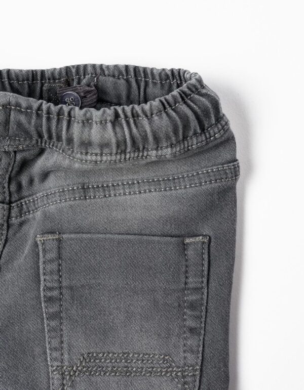 Pantalón confort largo gris oscuro