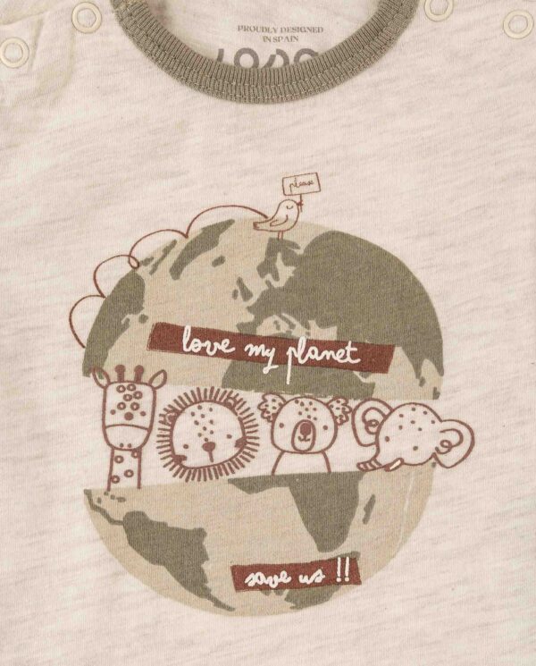 Conjunto camiseta y short cuadros love my planet