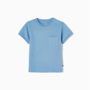 Camiseta azul de piqué bebé