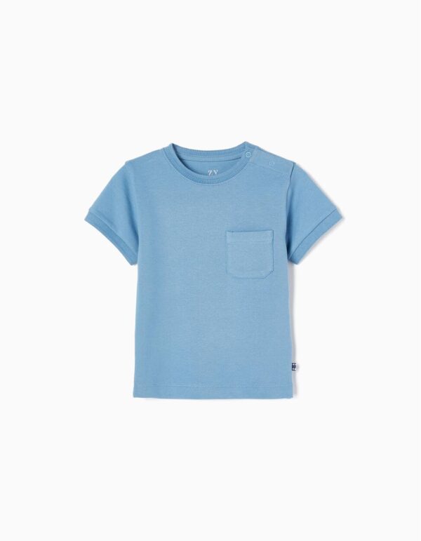 Camiseta azul de piqué bebé