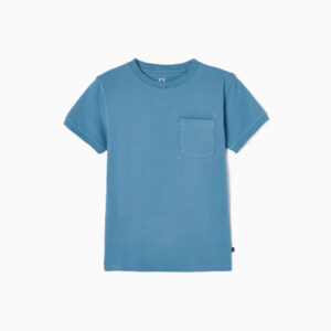 Camiseta de piqué azul niño