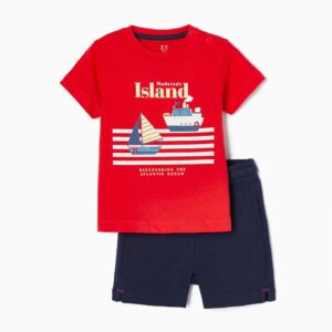 Conjunto camiseta y short barco bebé
