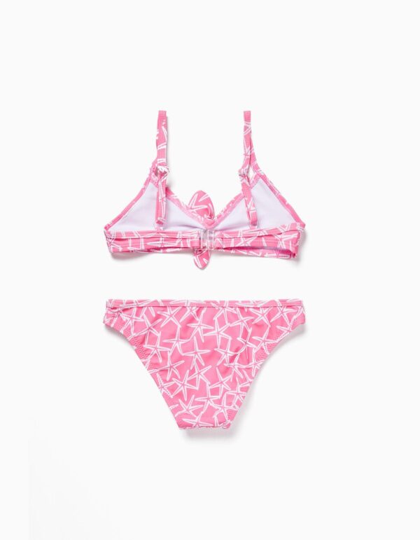 Bikini basic estrellas rosa niña