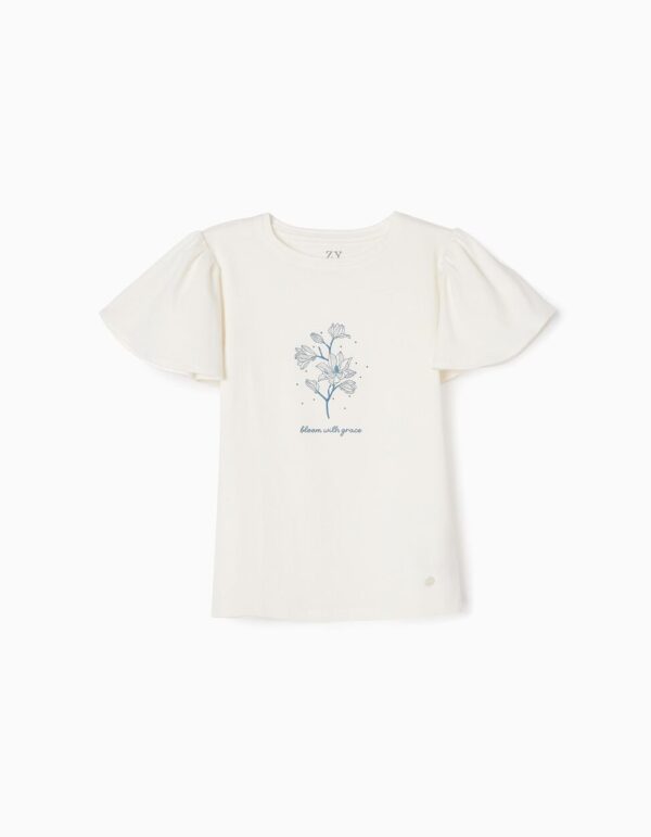 Camiseta con volantes bloom
