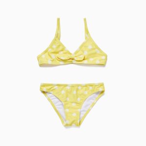 Bikini basic conchas amarillo niña