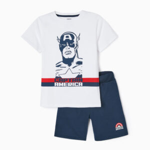 Conjunto de camiseta y pantalón corto Capitán América
