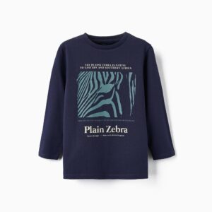 Camiseta plain zebra azul
