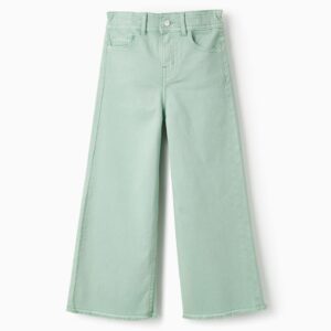 Pantalón wide leg verde