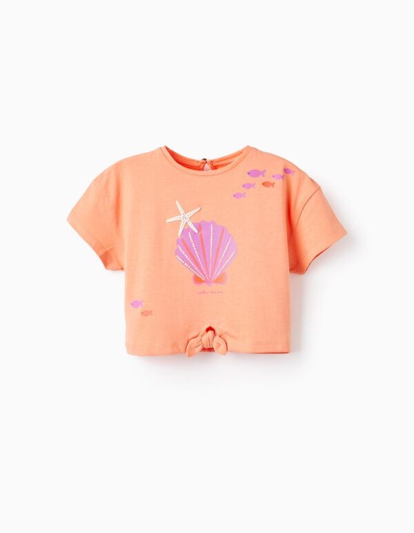 Camiseta corta coral bebé
