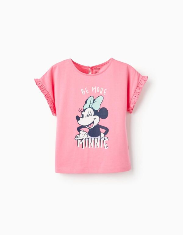 Camiseta fucsia Be Minnie niña