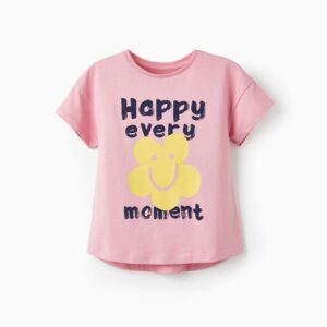 Camiseta happy every moment rosa