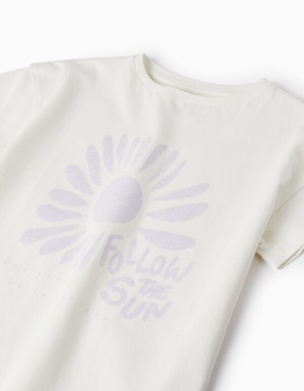 Camiseta follow the sun blanca