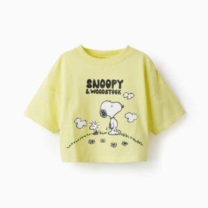 Camiseta Snoopie corta amarilla