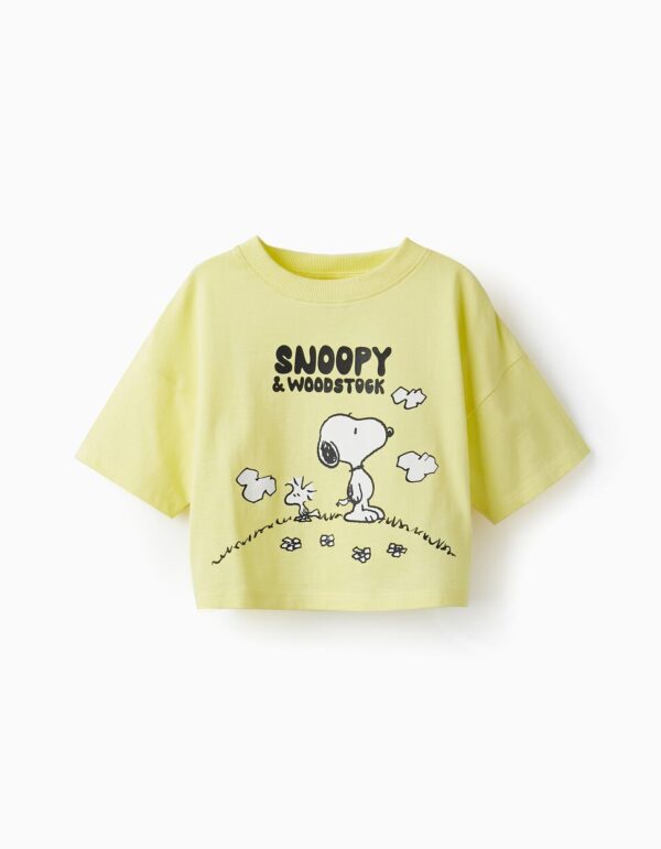 Camiseta Snoopie corta amarilla