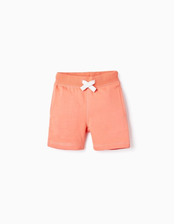 Pantalón corto sport bebé coral