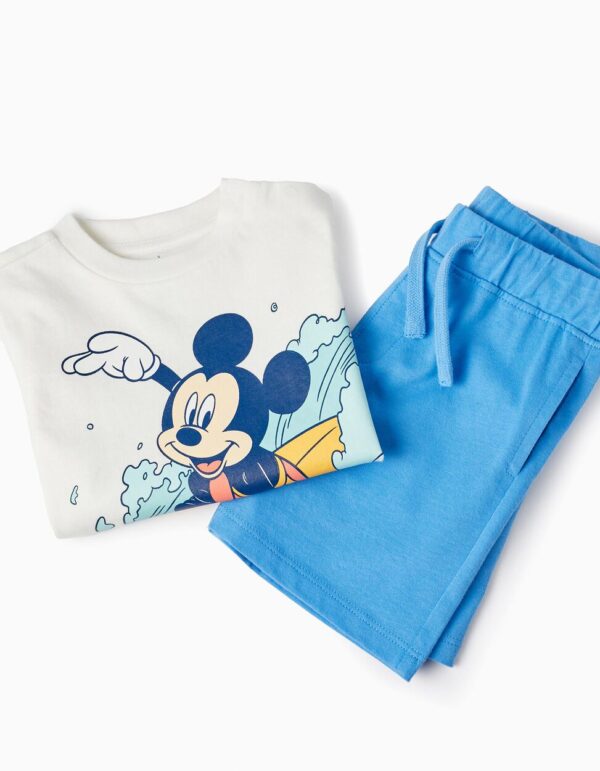 Conjunto camiseta blanca y pantalón Mickey