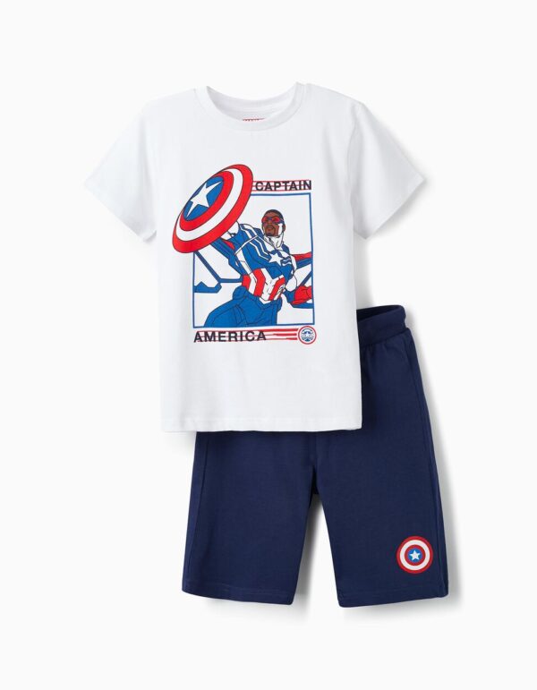 Conjunto short y camiseta Capitan América