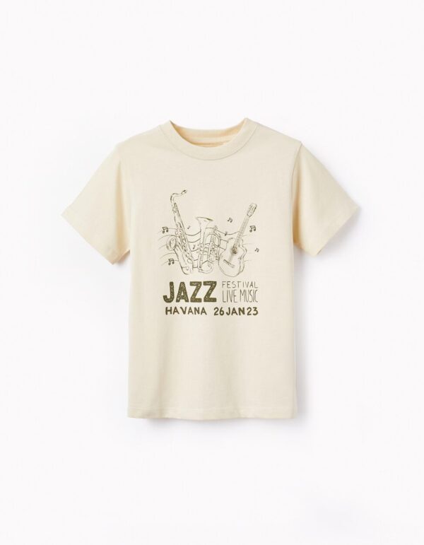 Camiseta jazz blanca
