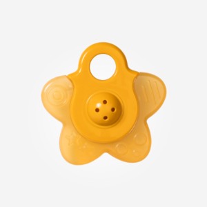 Mordedor de agua con sonajero «Star» Mostaza