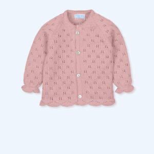 Chaqueta de punto calada blossom