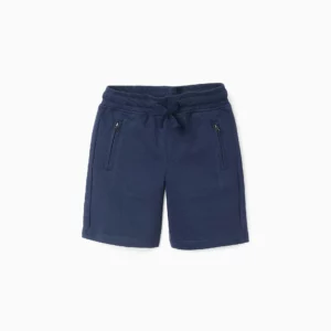 Short deportivo basic marino cremalleras