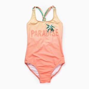 Bañador paradise con lentejuelas amarillo