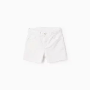 Short blanco bajos deshilachados
