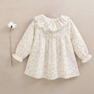 Vestido hojitas menta