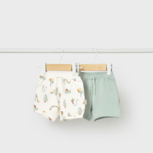 Pantalón corto estampado beige/verde bebé Mayoral