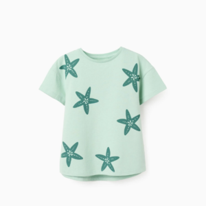 Camiseta estrella de mar verde