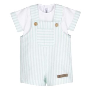 Peto rayas menta Bundi con camiseta