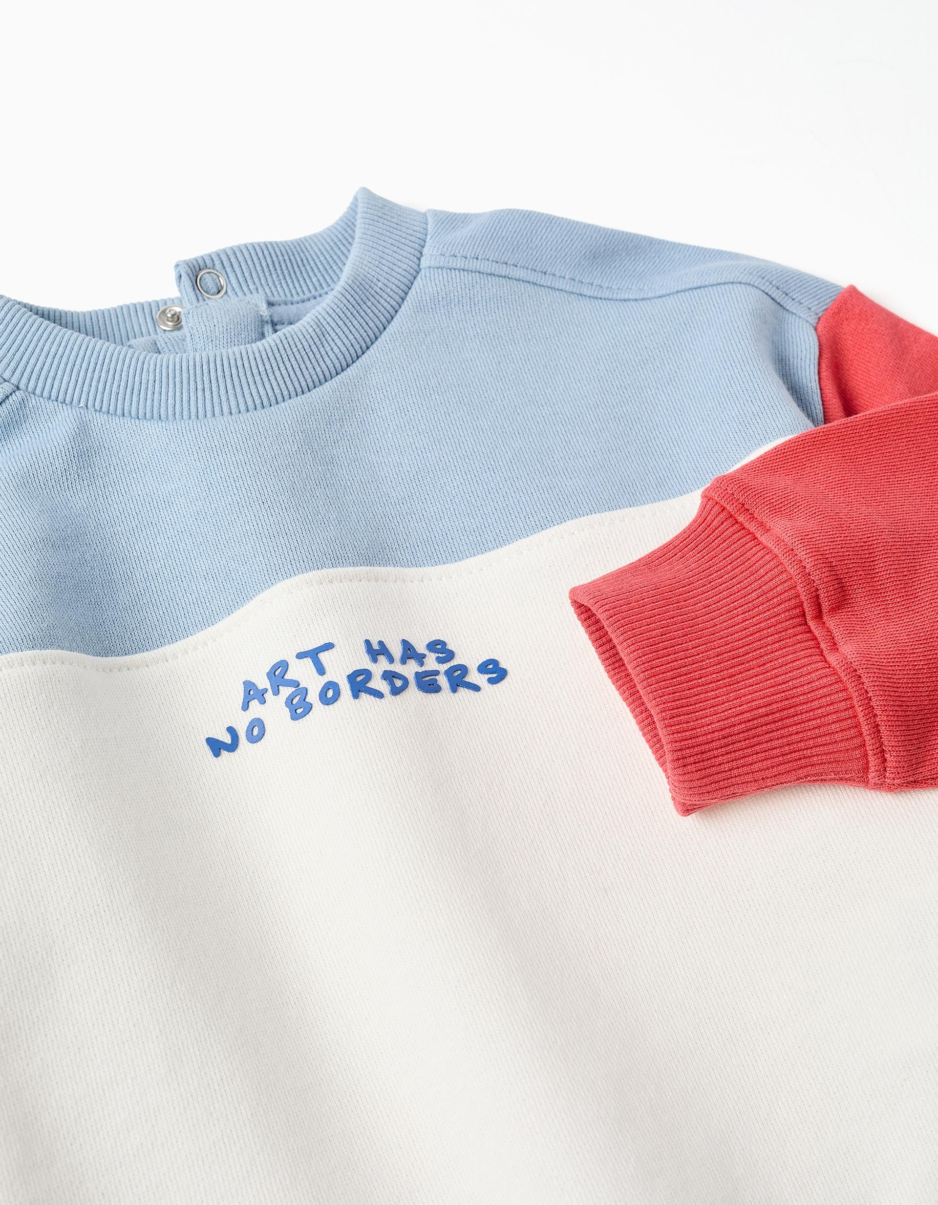 Sudadera tricolor bebé art