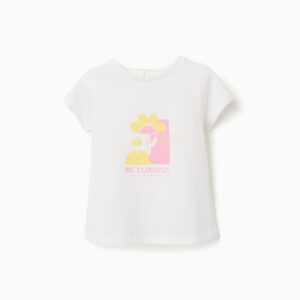 Camiseta blanca curious bebé